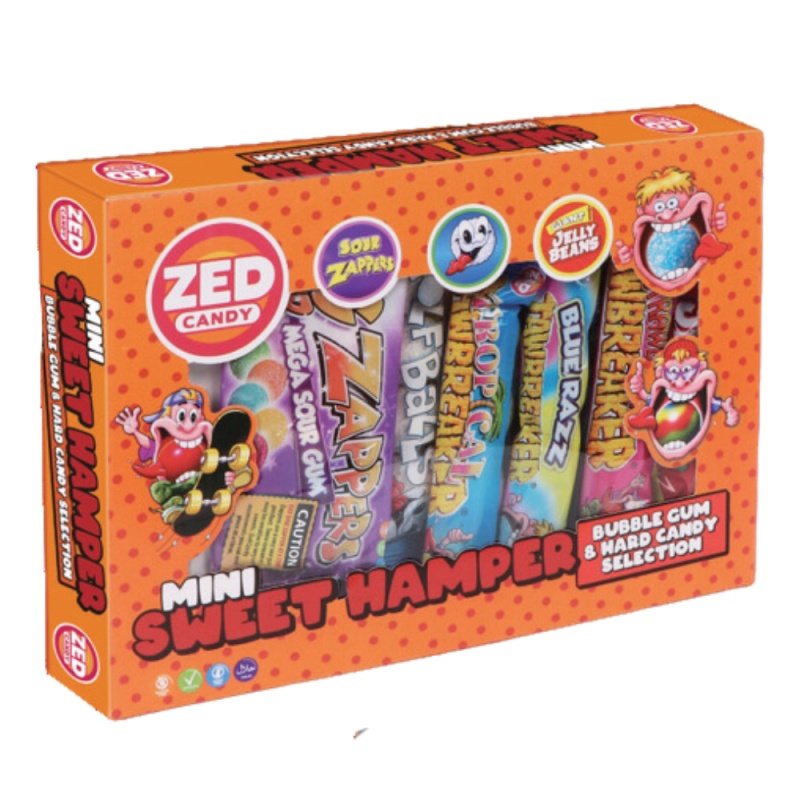 Orange Mini Sweet Hamper Bubblegum & Hard Candy ZED Candy 177g